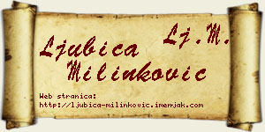 Ljubica Milinković vizit kartica